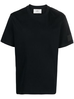 AMI Paris logo-patch cotton T-shirt - Black