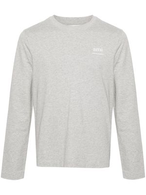 AMI Paris logo-print cotton T-shirt - Grey