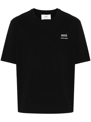 AMI Paris logo-print organic-cotton T-shirt - Black