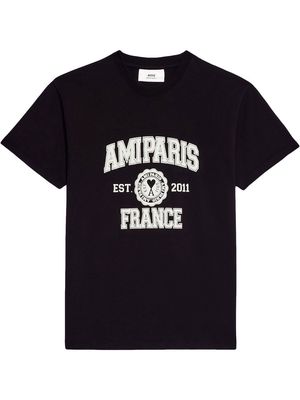 AMI Paris logo-print short-sleeved T-shirt - Black