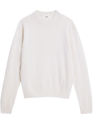 AMI Paris long-sleeve merino-wool jumper - White