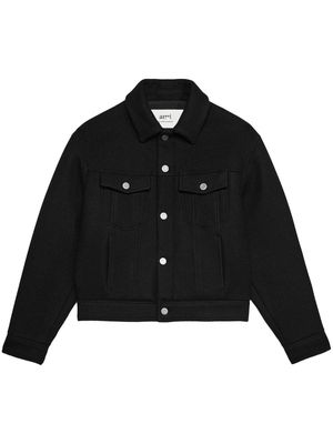 AMI Paris long-sleeve wool jacket - Black