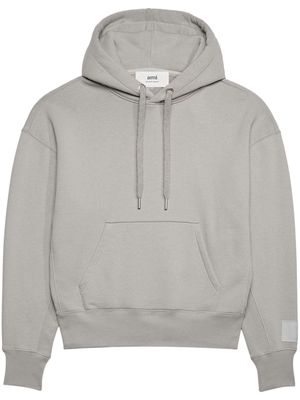 AMI Paris long-sleeved drawstring hoodie - Grey