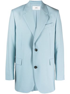 AMI Paris long-sleeved single-breasted blazer - Blue