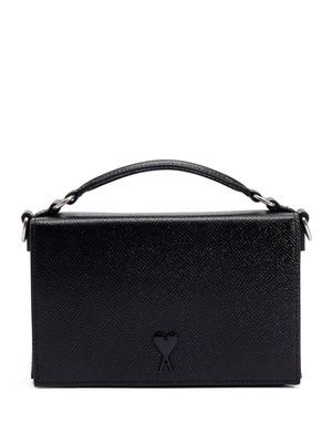 AMI Paris Lunch Box leather bag - Black