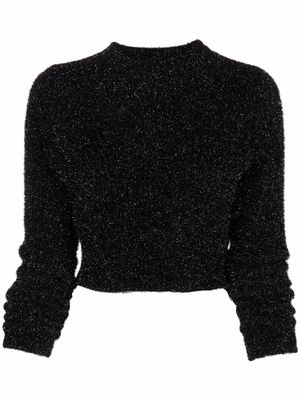 AMI Paris metallic-effect knitted jumper - Black