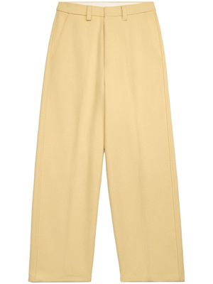 AMI Paris mid-rise wide-leg trousers - Yellow