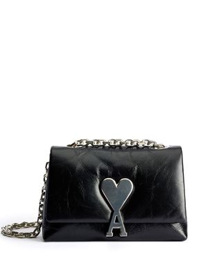 AMI Paris mini Voulez-Vous leather shoulder bag - Black