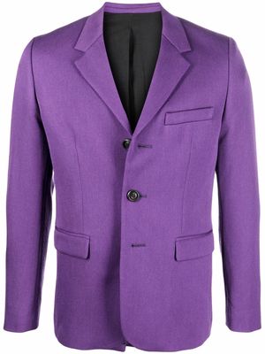 AMI Paris notched lapels single-breasted blazer - Purple