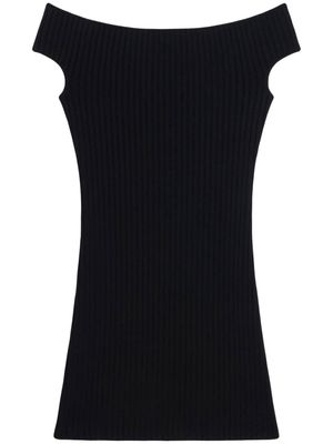 AMI Paris off-shoulder mini dress - Black