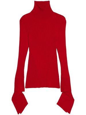 AMI Paris open-sleeve knitted jumper - Red