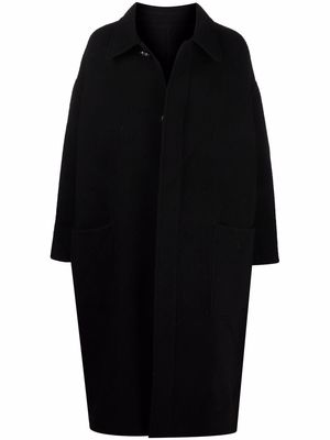 AMI Paris oversize wool single-breasted coat - Black