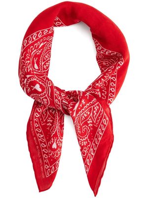 AMI Paris paisley logo-printed bandana - Red