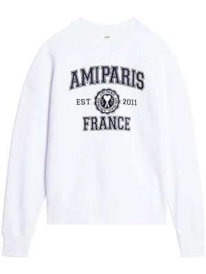 AMI Paris Paris France printed sweatshirt - White