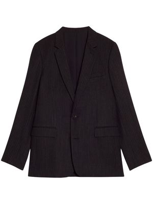 AMI Paris pinstripe-pattern single-breasted blazer - Black