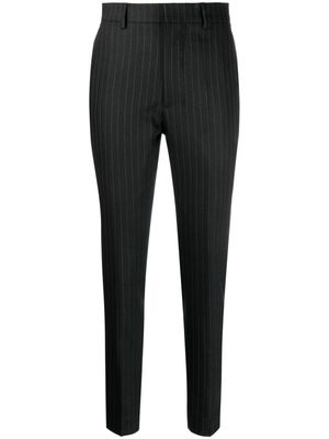 AMI Paris pinstriped high-waisted tailored trousers - Black