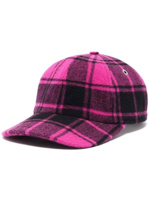 AMI Paris plaid pattern baseball cap - Pink