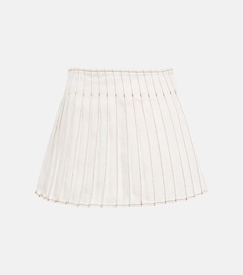Ami Paris Pleated cotton miniskirt