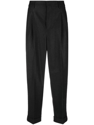 AMI Paris pleated virgin wool tapered trousers - 55