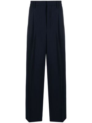 AMI Paris pleated wide-leg trousers - 430 NIGHT BLUE