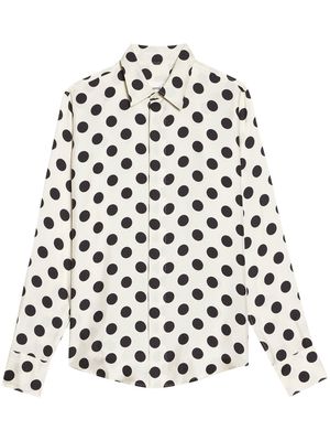 AMI Paris polka dot pattern shirt - White