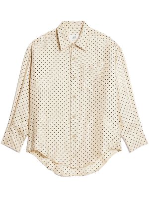AMI Paris polka dot shirt - Neutrals