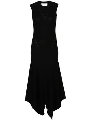 AMI Paris ribbed-knit merino dress - Black