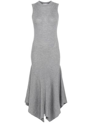 AMI Paris ribbed-knit merino dress - Grey