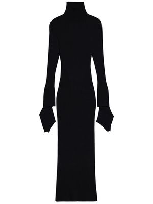 AMI Paris ribbed-knit midi dress - Black