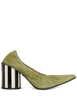 AMI Paris round heel point-toe pumps - Green