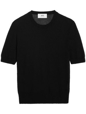 AMI Paris semi-sheer T-shirt - Black