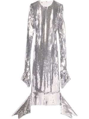 AMI Paris sequin-embellished midi dress - Silver