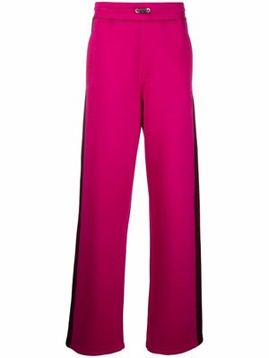 AMI Paris side-stripe track pants - Pink