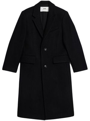AMI Paris single-breasted long coat - Black