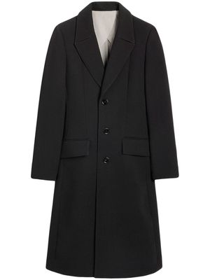 AMI Paris single-breasted virgin-wool coat - Black