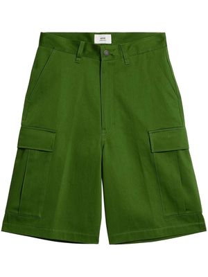 AMI Paris straight-leg cargo shorts - Green