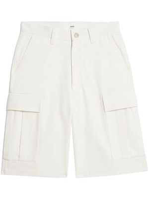 AMI Paris straight-leg cargo shorts - White