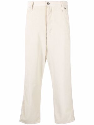 AMI Paris straight-leg corduroy trousers - White
