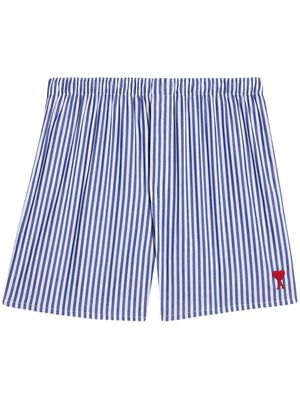 AMI Paris striped cotton boxer shorts - Blue
