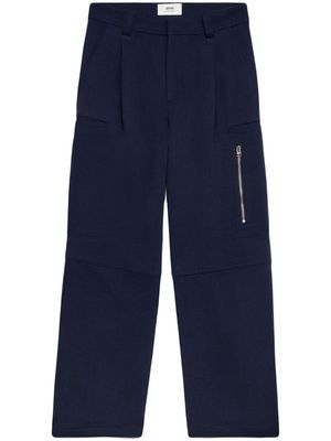 AMI Paris tailored-cut wide-leg trousers - Blue