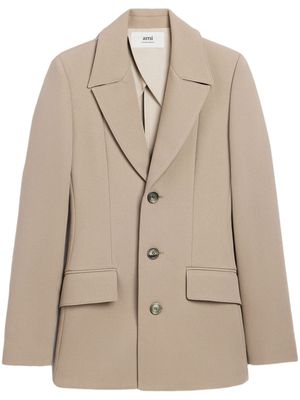 AMI Paris tailored virgin wool blazer - Neutrals