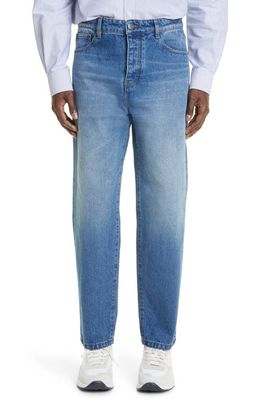 AMI PARIS Tapered Leg Jeans in Used Blue/480