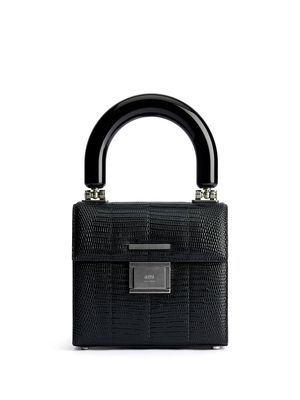AMI Paris textured leather shoulder bag - Black