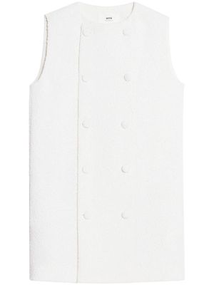 AMI Paris textured mini dress - White