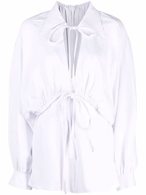 AMI Paris tie-fastening mini dress - White