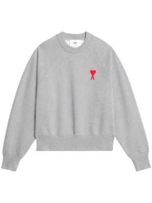 AMI Paris tonal-logo cotton sweatshirt - Grey