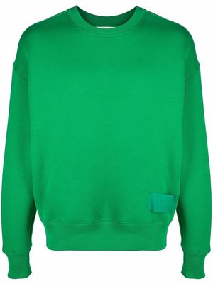 AMI Paris tonal logo-patch sweatshirt - Green