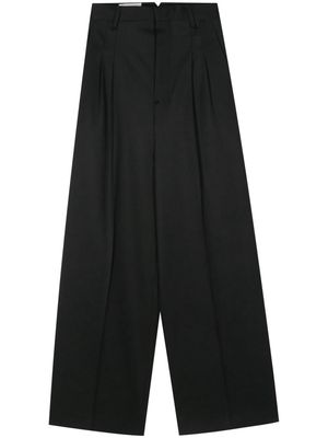 AMI Paris twill wide-leg trousers - Black
