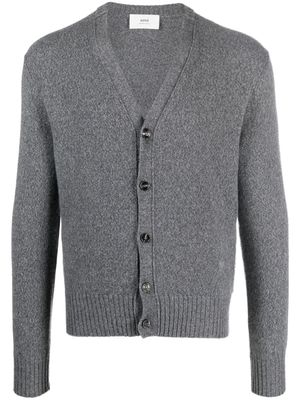 AMI Paris V-neck knit cardigan - Grey