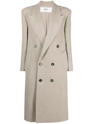 AMI Paris virgin wool-blend coat - Neutrals